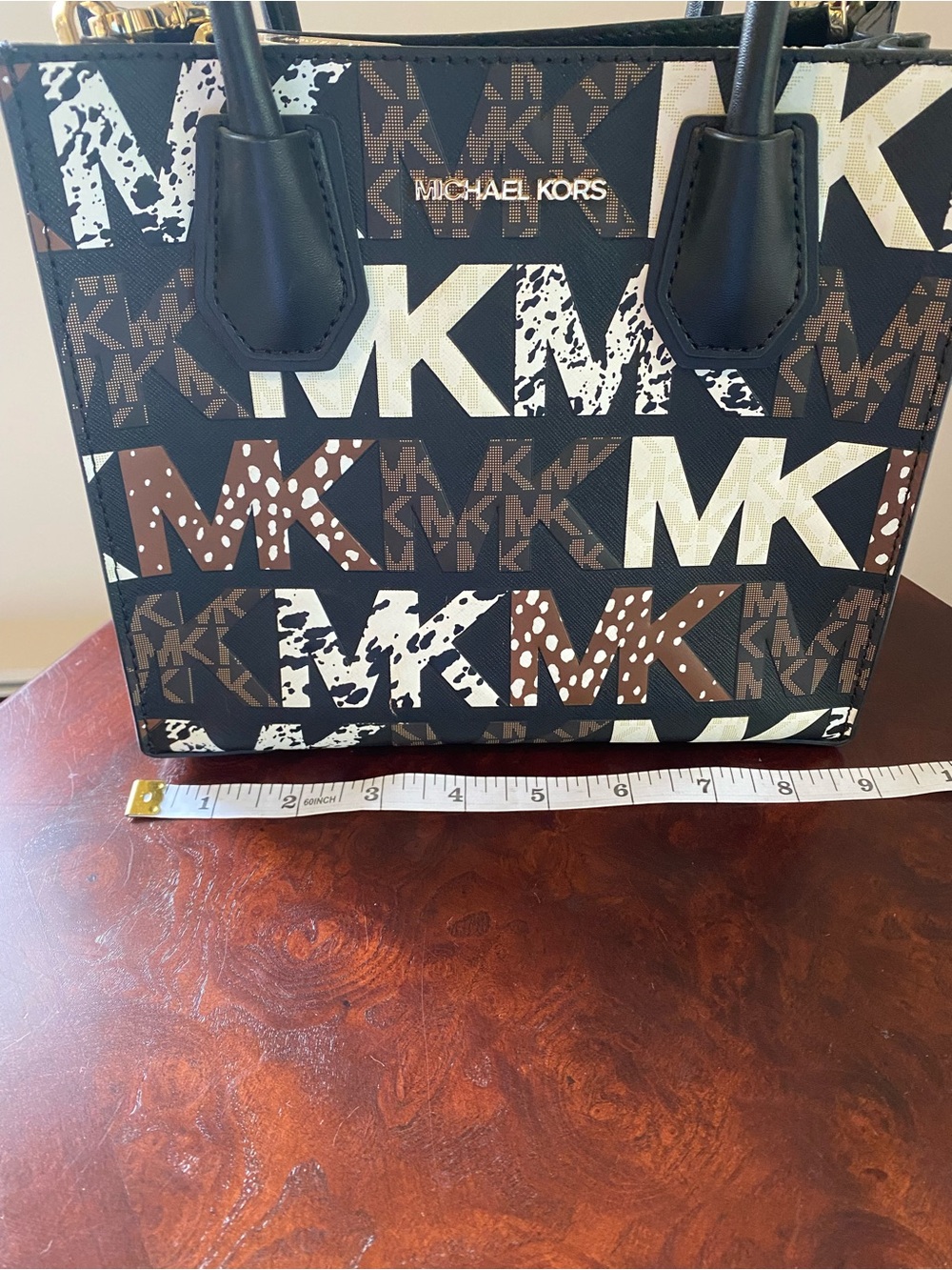 Michael Kors Mercer MK Logo Small Satchel with Crossbody Strap - Picture 3 of 12